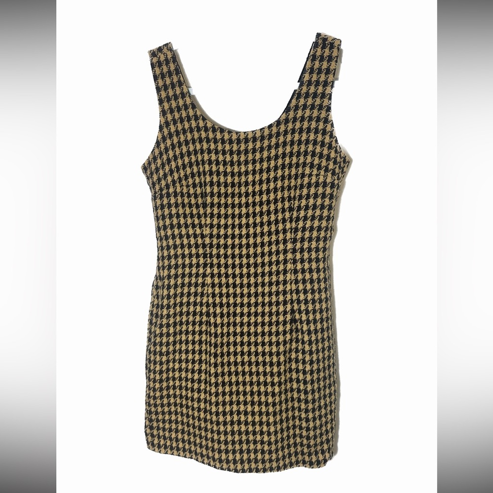 TAIGA Paris Houndstooth Tweed Mini Dress